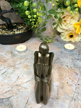Load image into Gallery viewer, Bronze Effect Sculpture Yoga Dhanurasana Statue Meditating Female Figure