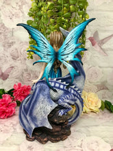 Load image into Gallery viewer, Large Fairy and Dragon Companion Sculpture Statue Mythical Creatures Figure Gift-OsirisTradingUK