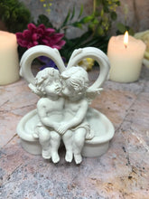 Laden Sie das Bild in den Galerie-Viewer, Guardian Angel Figurine Cherub Statue Resting on Heart Ornament Sculpture-Collectables:Fantasy, Myth & Magic:Mythical Creatures:Angels-OsirisTradingUK
