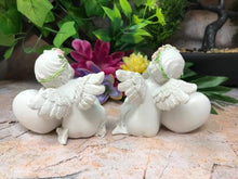 Load image into Gallery viewer, Pair of Guardian Angel Figurine Cherubs Resting on Heart Ornament Sculpture-Collectables:Fantasy, Myth & Magic:Mythical Creatures:Angels-OsirisTradingUK