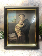 Charger l'image dans la galerie, Framed Picture Saint Anthony and Baby Jesus Christianity Religious Wall Decor-OsirisTradingUK