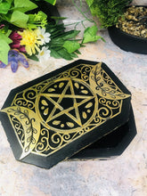 Load image into Gallery viewer, Triple Moon Goddess Pentagram Box Pagan Altar Wiccan Supplies-OsirisTradingUK