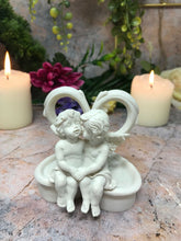 Laden Sie das Bild in den Galerie-Viewer, Guardian Angel Figurine Cherub Statue Resting on Heart Ornament Sculpture-Collectables:Fantasy, Myth & Magic:Mythical Creatures:Angels-OsirisTradingUK