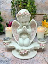Load image into Gallery viewer, Guardian Angel Figurine Praying Cherub Candle Holder Statue Ornament Sculpture-Collectables:Fantasy, Myth & Magic:Mythical Creatures:Angels-OsirisTradingUK