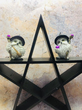 Load image into Gallery viewer, Pair of Comical Owls Witches Figurines Wicca Pagan Decor Owl Collection-OsirisTradingUK