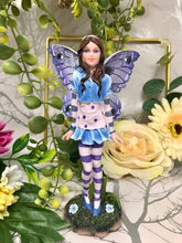 Load image into Gallery viewer, Blue Fairy with Butterfly Wings Figurine Fantasy Fairies Figure Mythical Gift