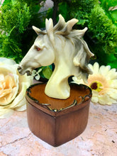 Load image into Gallery viewer, Heart Shaped White Horse Trinket Box Secret Stash Equestrian Horses Collection-OsirisTradingUK