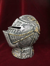 Charger l'image dans la galerie, Casque de chevalier templier médiéval Tirelire Sculpture de croisé