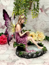 Load image into Gallery viewer, Wishing Well Fairy Holding Lotus Leaf Figurine Statue Ornament-OsirisTradingUK