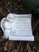 Load image into Gallery viewer, Memorial Graveside Peaceful Angel Scroll Plaque Sculpture Grave Garden Ornament-OsirisTradingUK