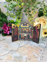 Load image into Gallery viewer, The Last Supper Jesus Christ Triptych Icon Style Religious Wall Plaque Decor