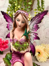 Load image into Gallery viewer, Wishing Well Fairy Holding Lotus Leaf Figurine Statue Ornament-OsirisTradingUK