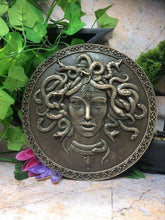 Load image into Gallery viewer, Bronze Effect Medusa Head Greek Mythology Wall Plaque Home Decoration Ornament-OsirisTradingUK