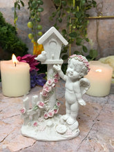 Load image into Gallery viewer, Guardian Angel Figurine Cherub with Bird House Statue Ornament Sculpture Gift-Collectables:Fantasy, Myth & Magic:Mythical Creatures:Angels-OsirisTradingUK