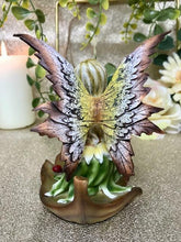 Load image into Gallery viewer, Green Flower Fairy Resting on Leaf Figurine Statue Ornament-OsirisTradingUK