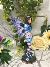 Load image into Gallery viewer, Blue Fairy with Butterfly Wings Figurine Fantasy Fairies Figure Mythical Gift