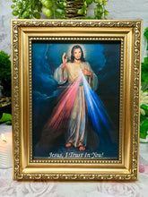 Laden Sie das Bild in den Galerie-Viewer, Laminiertes gerahmtes Bild Göttliche Barmherzigkeit Jesus Christentum Religiöse Wanddekoration