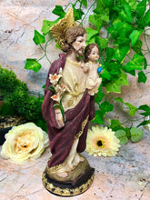 Laden Sie das Bild in den Galerie-Viewer, Statue von Josef und Jesuskind, religiöses Ornament, Figur, Heimdekoration, Skulptur