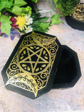 Load image into Gallery viewer, Triple Moon Goddess Pentagram Box Pagan Altar Wiccan Supplies-OsirisTradingUK