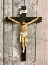 Load image into Gallery viewer, Crucifixion of Jesus Hanging Florentine Resin Crucifix Cross with Corpus 30 cm-OsirisTradingUK