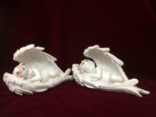 Load image into Gallery viewer, Pair of Guardian Angel Sleeping in Wings Figurine Cherubs with Roses Ornament-Collectables:Fantasy, Myth & Magic:Mythical Creatures:Angels-OsirisTradingUK