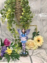 Load image into Gallery viewer, Blue Fairy with Butterfly Wings Figurine Fantasy Fairies Figure Mythical Gift