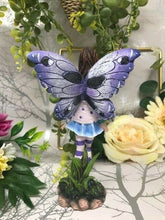 Load image into Gallery viewer, Blue Fairy with Butterfly Wings Figurine Fantasy Fairies Figure Mythical Gift