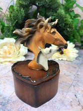 Load image into Gallery viewer, Heart Shaped Horse Trinket Box Secret Stash Equestrian Horses Collection