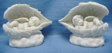 Load image into Gallery viewer, Pair of Guardian Angel Figurine LED Cherubs Resting in Wings Ornament Sculpture