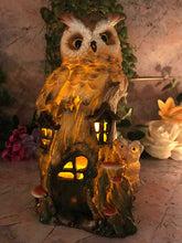 Load image into Gallery viewer, Novelty Owls House with Led Light Figurine Statue Ornament Owl Gift-OsirisTradingUK