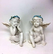 Charger l'image dans la galerie, Pair of Beautiful Baby Angel Cherubs Daydreaming Ornament-Collectables:Fantasy, Myth & Magic:Mythical Creatures:Angels-OsirisTradingUK