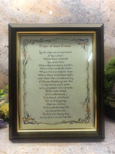 Load image into Gallery viewer, Framed Picture Prayer of Saint Francis Christianity Religious Wall Decor