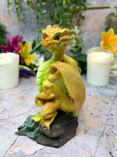 Charger l'image dans la galerie, Dragon Fleur Gardien Fantasy Figure Sculpture Mythique Statue Ornement Cadeau