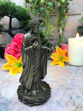 Load image into Gallery viewer, Bronze Effect Buddha Holding Lotus Flower Figurine Statue Ornament Veronese-OsirisTradingUK