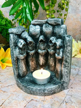 Load image into Gallery viewer, Celtic Druid Candle Holder Pagan Altar Decor Ornament Antique Silver Finish