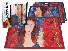 Laden Sie das Bild in den Galerie-Viewer, Set of 4 Table Mats Amedeo Modigliani Placemats Museum Reproduction Art Inspired-OsirisTradingUK