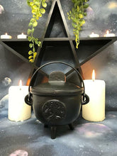 Laden Sie das Bild in den Galerie-Viewer, Cast Iron Cauldron Tree of Life Wicca Pagan Altar Decoration-OsirisTradingUK
