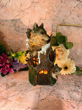 Load image into Gallery viewer, Novelty Wolves House with Led Light Figurine Statue Ornament Wolf Gift