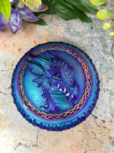 Laden Sie das Bild in den Galerie-Viewer, Blaue Drachenbox, mythische Skulptur, Drachensammlung, Ornament, geheimer Vorrat