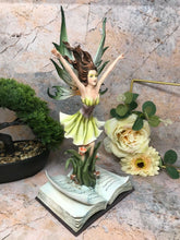 Load image into Gallery viewer, Fairy and Enchanted Book Figurine Fantasy Fairies Figure Mythical Sculpture Gift-OsirisTradingUK