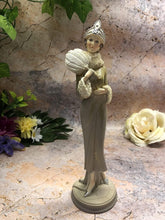 Load image into Gallery viewer, Retro Style Elegant Lady Holding Feathered Fan Figurine Statue Vintage