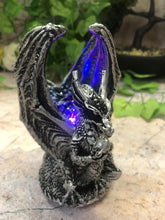 Load image into Gallery viewer, Dragon Guardian with LED Light Crystals Fantasy Sculpture Mythical Statue-OsirisTradingUK