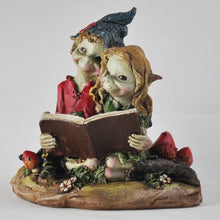 Laden Sie das Bild in den Galerie-Viewer, Pixie Reading Garden Ornament Sculpture Figurine Elf Fairy Lawn Decoration Gift-OsirisTradingUK