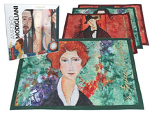 Laden Sie das Bild in den Galerie-Viewer, Set of 4 Table Mats Amedeo Modigliani Placemats Museum Reproduction Art Inspired-OsirisTradingUK