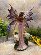 Load image into Gallery viewer, Large Fairy and Flamingo Companion Sculpture Statue Mythical Creatures Figure