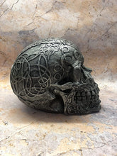 Load image into Gallery viewer, Celtic Silver Skull Ornament Figure Skulls Collection Sculpture Gothic Decor-OsirisTradingUK