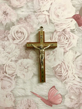 Laden Sie das Bild in den Galerie-Viewer, Mahogany Wood Crucifix Cross Wall Hanging Religious Decoration-OsirisTradingUK