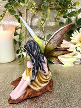 Load image into Gallery viewer, Flower Fairy Resting on Leaf Figurine Statue Ornament-OsirisTradingUK