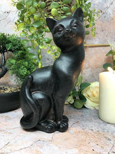 Charger l'image dans la galerie, Figurine décorative de chat noir effet antique, cadeau idéal pour les amoureux des chats