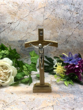 Load image into Gallery viewer, Olive Wood Crucifix Metal Corpus Christi Jesus Christ Cross Religious-OsirisTradingUK